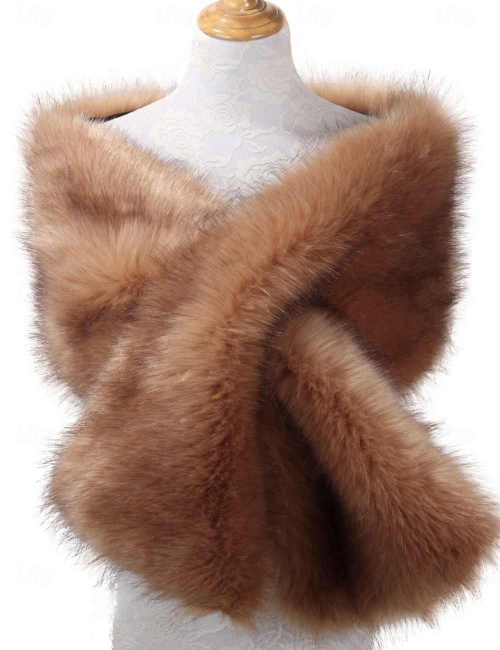 Kunstpelz-Umhänge Damenumhang Elegant Vintage Ärmellos Kunstpelz Hochzeit Schals Mit Unifarbe Für Party Herbst 2026 - $45.99 –P27