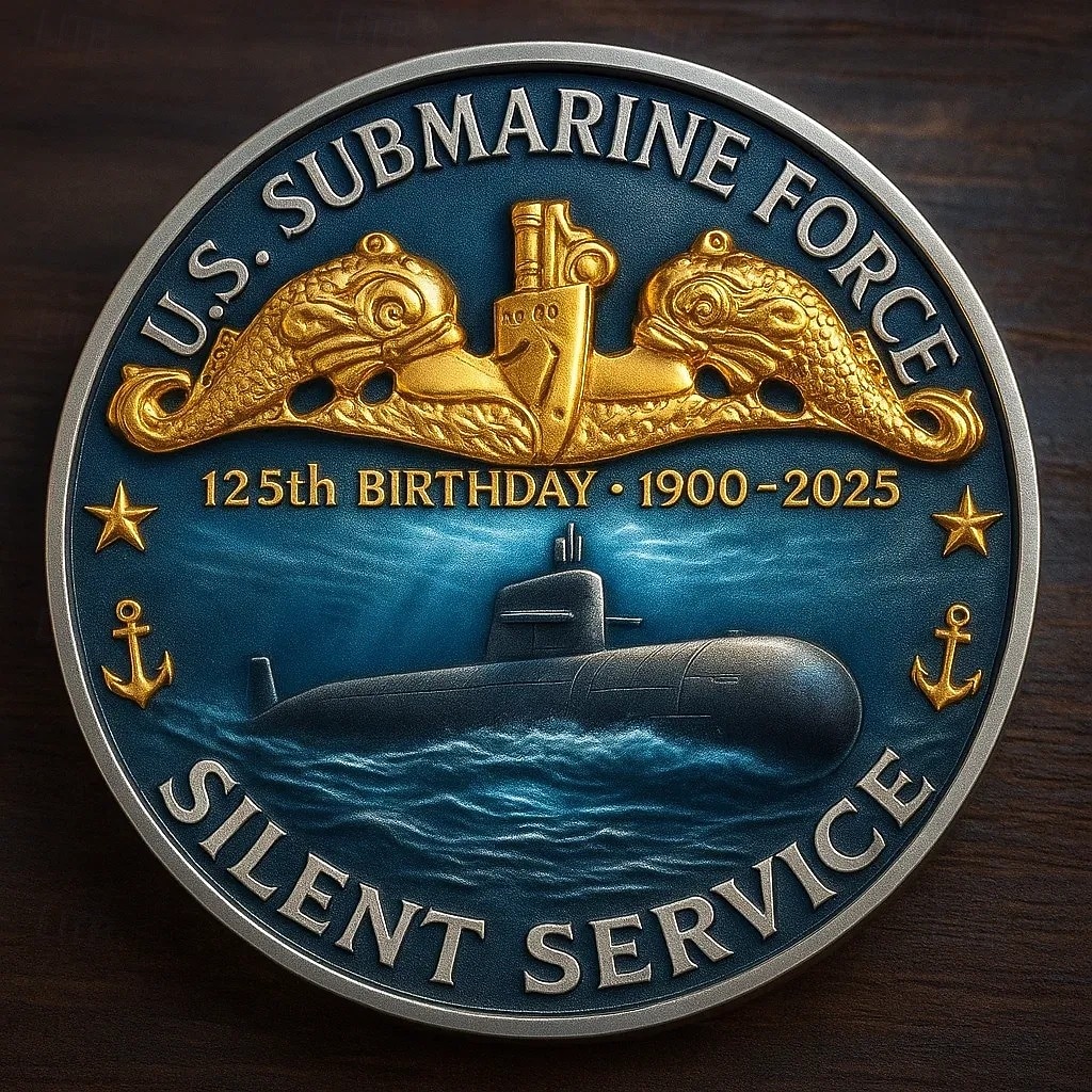 monedă comemorativă aniversară de 125 de ani a forței submarine americane, omagiu de colecție adus submarinarilor marinei americane, monedă cu provocare militară, suvenir memorial pentru veterani 2026 - $19.99 –P2