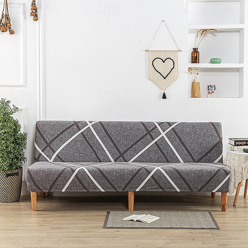 Housse de canapé-lit extensible en tissu imprimé, disponible en 3 tailles différentes, housse de canapé sans accoudoirs, housse de banc élastique, protection décorative pour le Nouvel An, décoration de 2026 ? $30.99 –P2