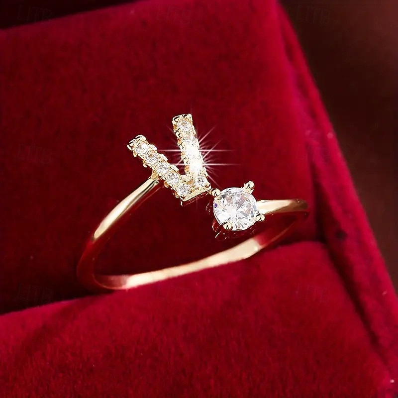 1 buc Inel For Pentru femei Zirconia cubică Transparent Zilnic Cadou Concediu Articole de ceramică Scrisă 2026 - $9.49 –P23