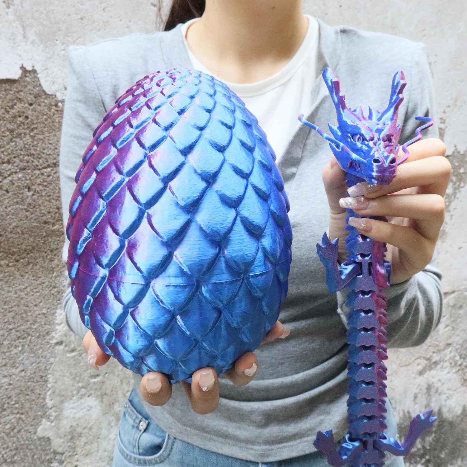 Large 3D Printed Dragon with Easter Egg,Big Articulated Dragon Fidget Home Decor, Desk Pet, Christmas Birthday Gift 2026 - $28.99 –P15