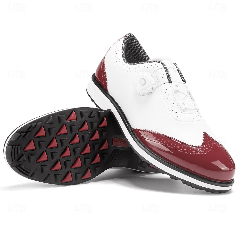 Heren golfschoenen – comfortabel wit en bordeauxrood design voor optimale prestaties en stijl op de golfbaan. 2026 - $79.99 –P20