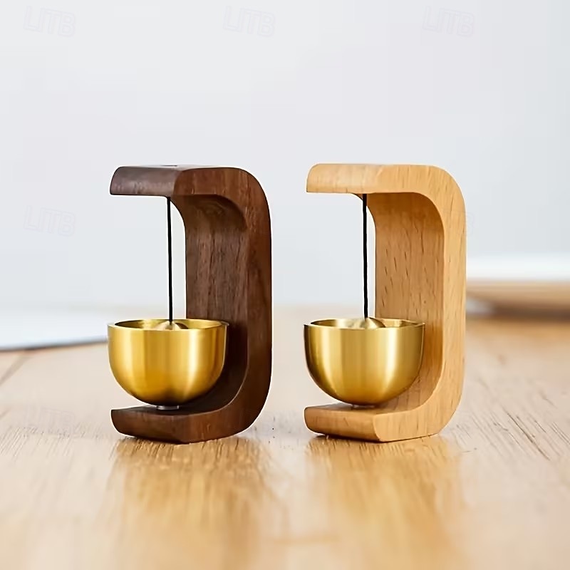 Paquete de 2 timbres magnéticos de madera maciza con ventosa para abrir puertas, alerta de entrada adhesiva inalámbrica con timbre suave para el hogar, la oficina, la tienda y las puertas para 2026 - $19.99 –P4