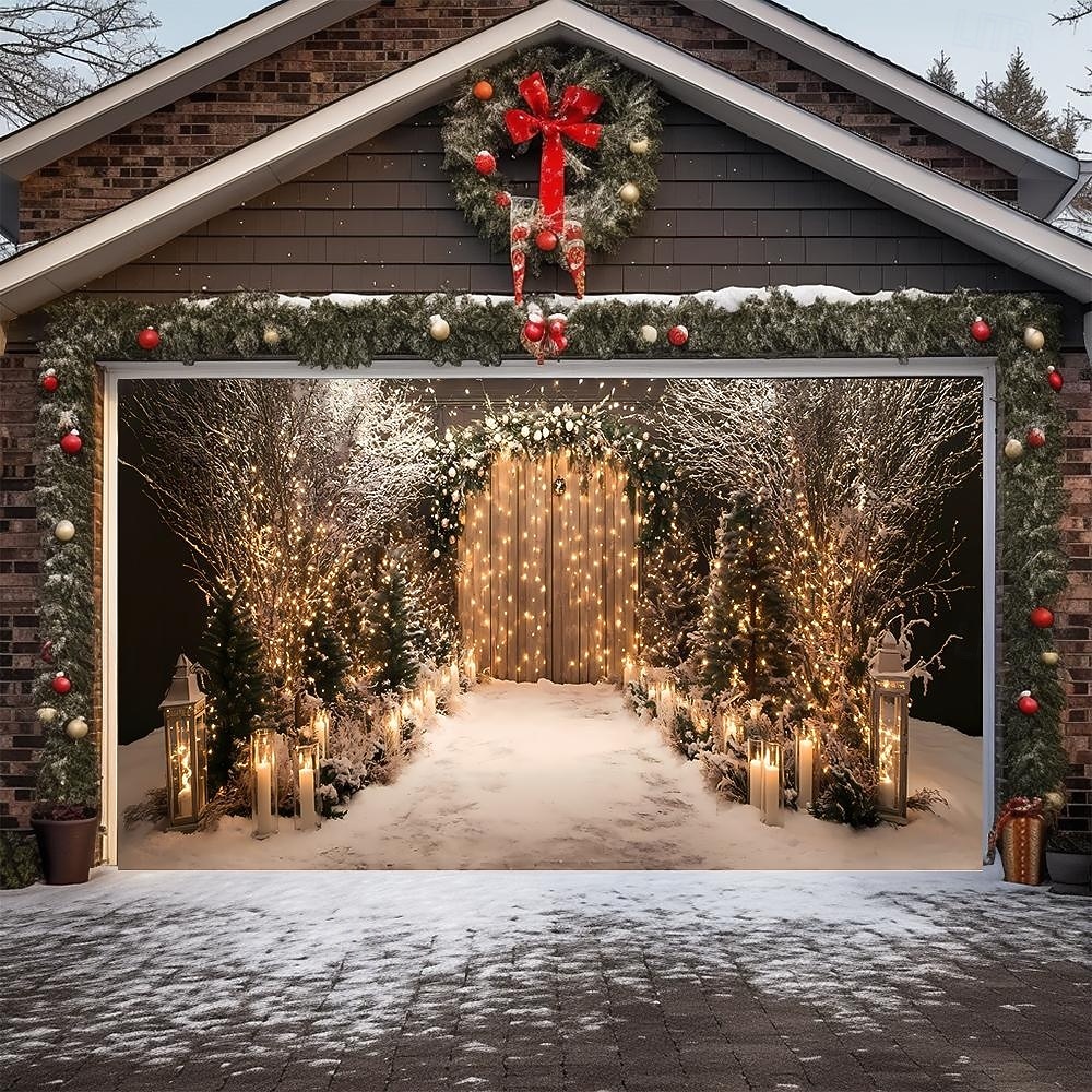 tapet Garasjeportdeksel Stor opphengning Snømann søt stil 3D Party Utendørs Ferie Bakgrunner for skyting Yard Hjemmedekor 2026 - $38.99 –P3