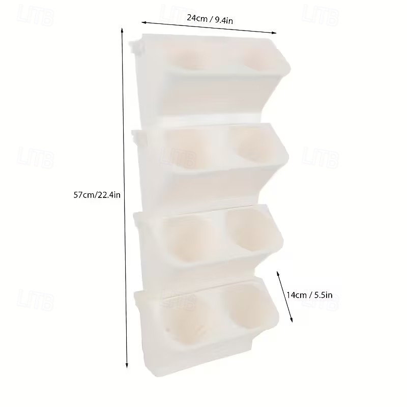 4 ks nástěnných květináčů, vertikálních květináčů, květináčů do sáčků na rostliny, zahradních květináčů, nádob na květiny, zeleninu, bylinky, vnitřní a venkovní zahradní dekorace 2026 - $28.99 –P3