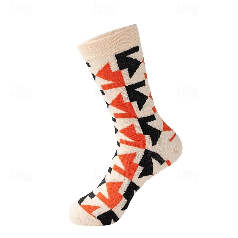 Pánské 5 párů Ponožky Koşu Çorapları Ponožky pro běžné nošení Vodní modrá Černá Barva Geometrický Venkovní Dovolená Denní nošení Střední Jaro Podzim Módní Šik ven 2026 - $12.49 –P2