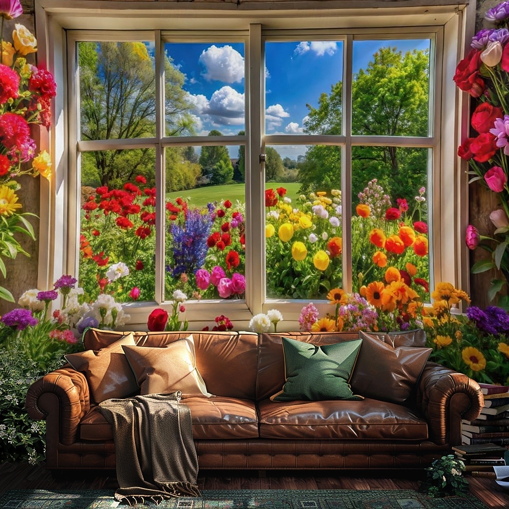 Tapestry Banners Blanket Flower Window 3D Bedroom Living Room Dorm Teens Room College Dorm Wall Porch Home Decor 2026 - $20.99 –P1