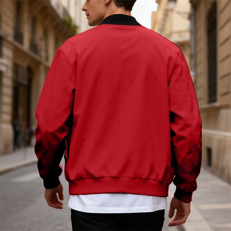 Per uomo Giacca Leggera Giubbotto bomber Giacca Casual Casuale Quotidiano Leggero Tasca Primavera Autunno Semplice Streetwear Elegante Colletto Mao Regolare Blu Nero Giallo Rosso Blu marino Giacca del 2026 a $30.99 –P24