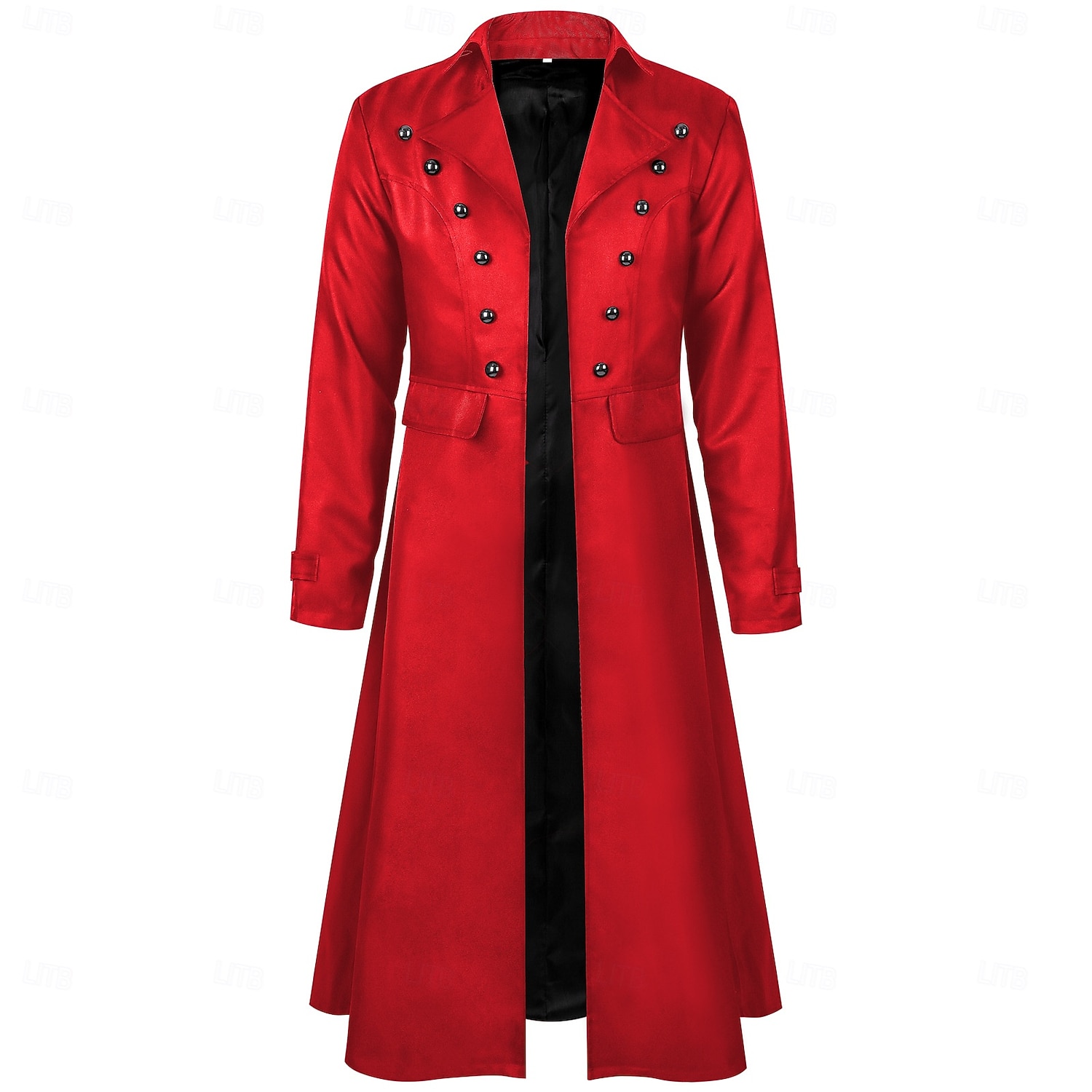 Retro Vintage Punk & Gothic Medieval Coat Tuxedo Tailcoat Long Sleeves Ebenezer Scrooge Vampire Knight Ritter Fancy Dress Men's Steampunk Halloween Performance LARP Ren Faire Adults Coat 2026 - $60.99 –P10