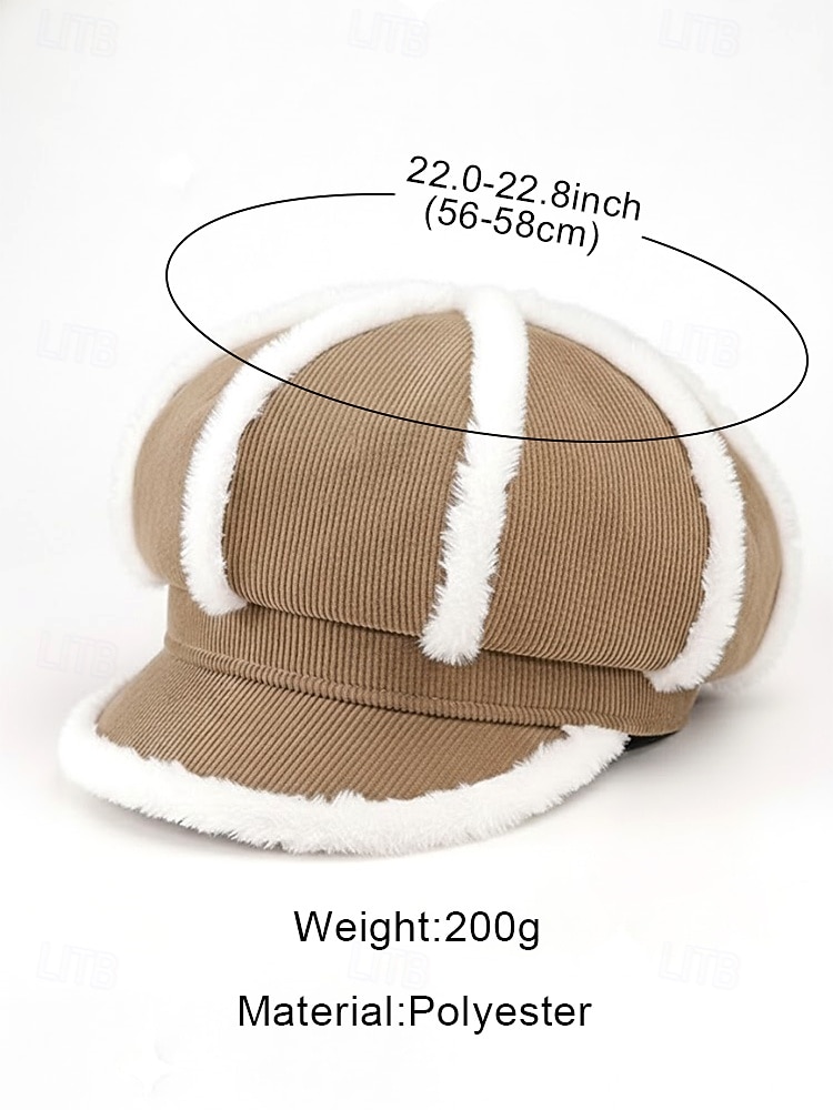 Women's Thickened Polyester Plaid Hat with Bow Detail, Available in Multiple Colors – Perfect for Fall and Winter Fashion 2026 - $14.99 –P11