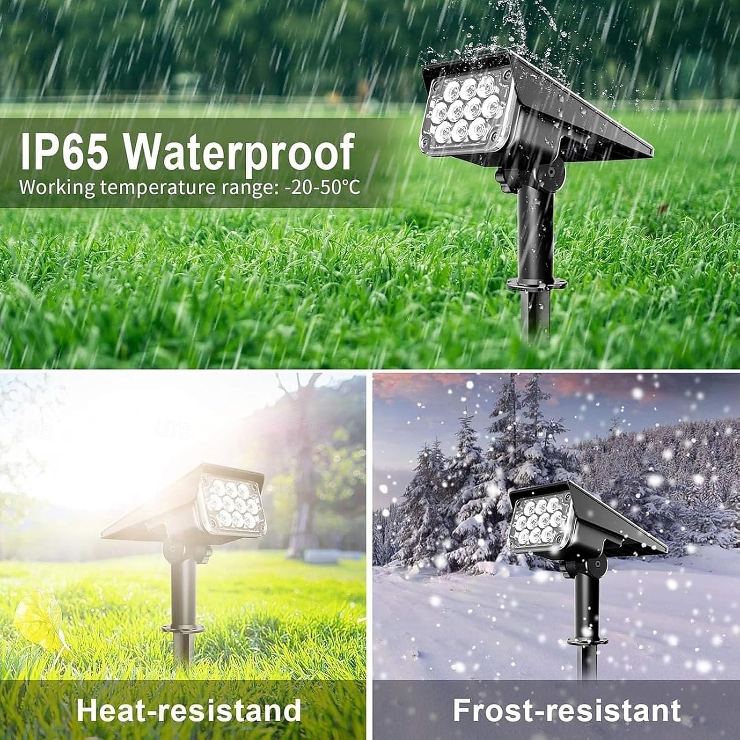 Solar Color Changing Spot Lights Outdoor, Waterproof Solar Lights, Multicolor RGB Landscape Spotlight for Garden Yard Driveway Lawn Patio Pathway Christmas Decorations 2026 - $50.22 –P2