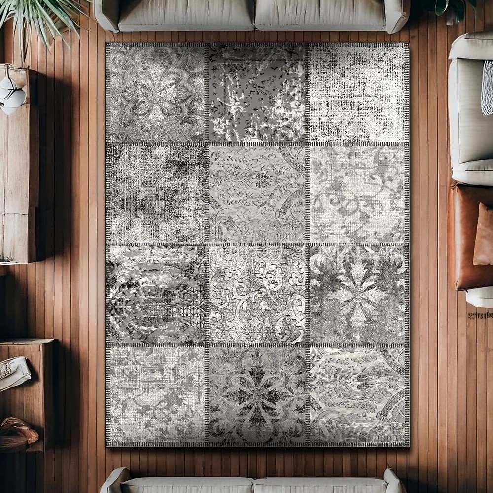 Vintage persisk matta, fläckbeständig och lätt att rengöra, etnisk soffpläd, halkfri sängmatta i sovrummet, slitstark och elegant golvdekor i vardagsrummet 2026 - $3.99 –P18