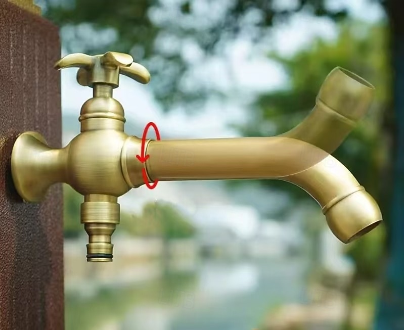 Ванная раковина кран - Вращающийся Хром Монтаж на стену Одной ручкой одно отверстиеBath Taps 2026 - $161.99 –P6