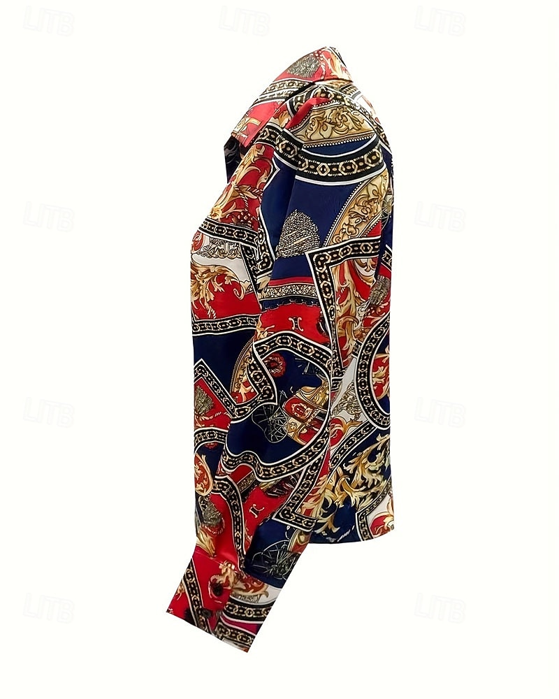 Γυναικεία Πουκάμισο Κομψή Σατέν Μπλούζα Μπλούζα Σουρωτά Κουρελού Κουμπιά Σκέτο Κομψό Βίντατζ κυρίες Μακρυμάνικο Κολάρο Πουκαμίσου Κανονικά μπλουζάκια Καθημερινά Δουλειά Αργίες Θαλασσί Καλοκαίρι Άνοιξη 2026 - $26.99 –P5