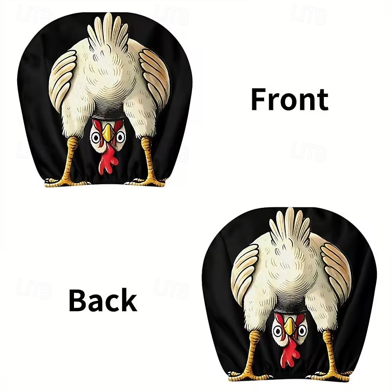 2 יחידות כיסויי משענות ראש לרכב עם הדפסה מצוירת של חיות חמודות, ללא מילוי, אביזרי פנים לרכב, כיסויי משענות ראש אוניברסליים לרכב, קישוטי פנים לרכב, מתאים לשימוש בכל מזג אוויר ללא מילוי 2026 - $8.99 –P20