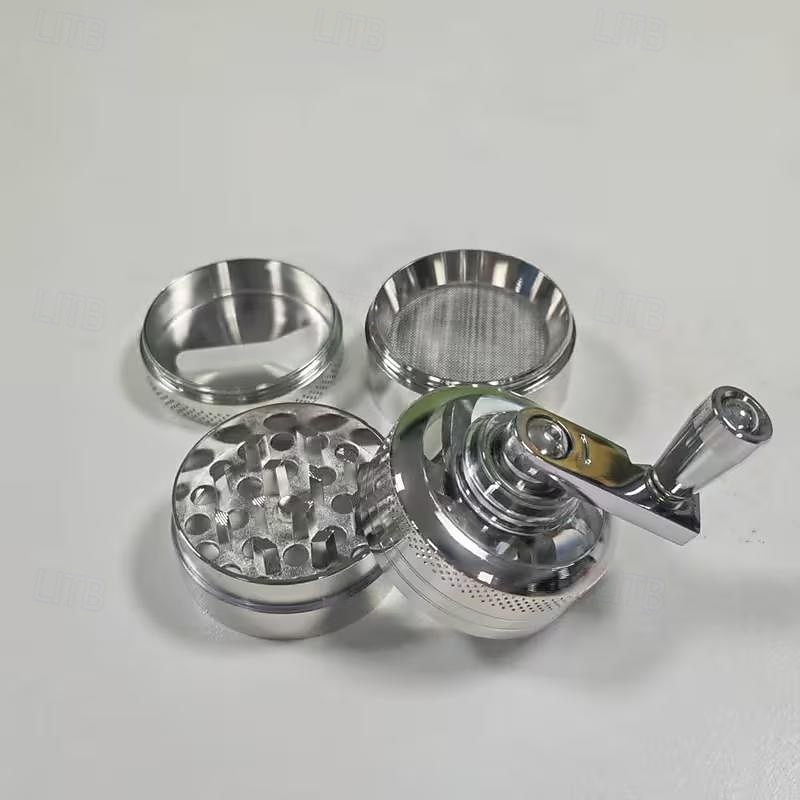 Robuuste handmatige zinken kruidenmolen en -vergruizer, draagbare kruidenmolen met handslinger voor thuis, in de keuken, op de camping en in restaurants. Ideaal voor specerijen, kruiden, koffie en 2026 - $15.99 –P10