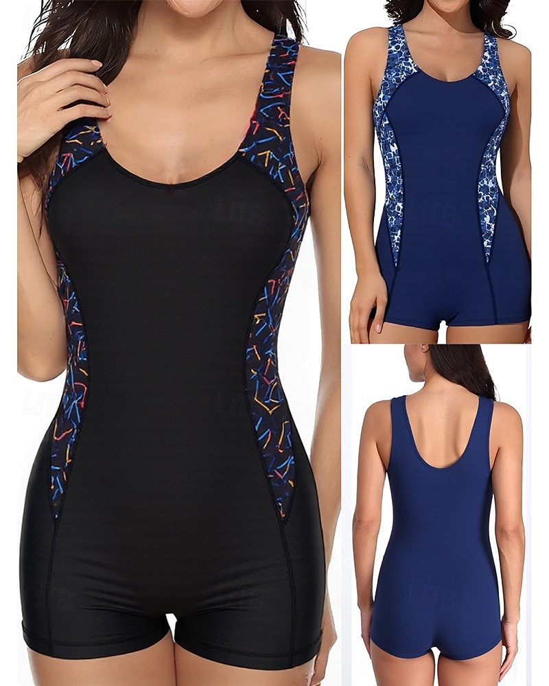 Mujer Camiseta Protección Solar Surf Traje de baño Trajes de baño Bloqueo de color Protección UV Elástico Sin Mangas Bañadores Surf Playa Vocación Verano 2026 - $18.99 –P1