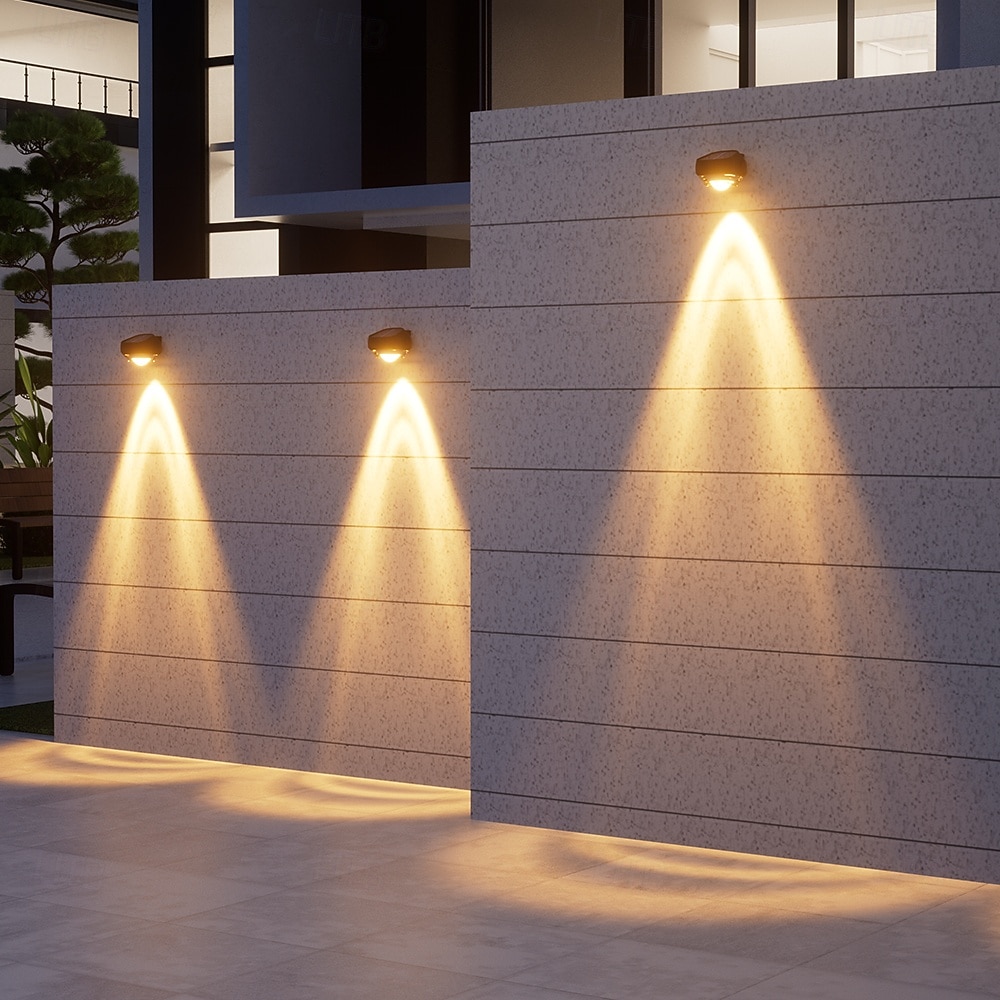 2/4 Stück Solar-Außenwandleuchten, helle, wasserdichte Leuchten für Terrasse, Hof, Straße, Veranda, Zaun, Garage, Garten – perfekte Dekoration 2026 - $28.99 –P12