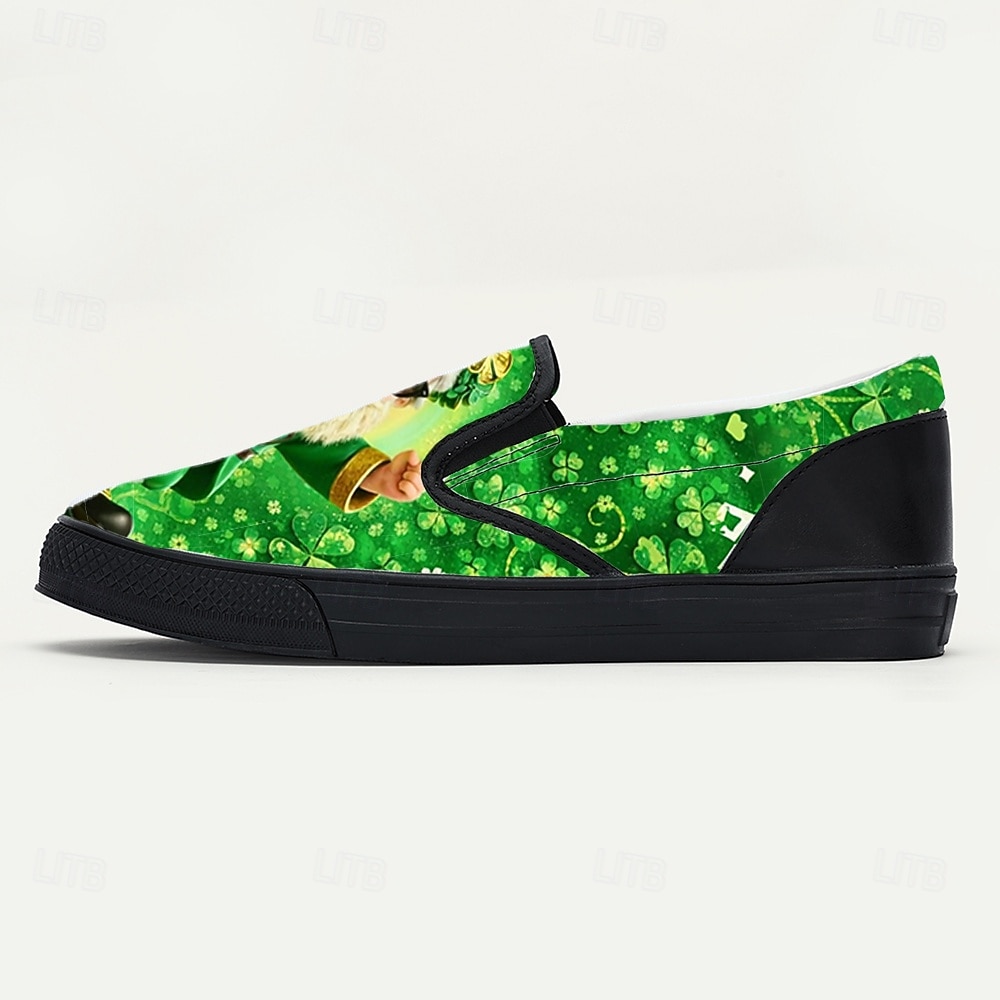 Herren-Slipper zum St. Patrick's Day – fröhliches Grün mit Koboldmotiv, perfekt für die Feierlichkeiten zum St. Patrick's Day und für die Freizeit. 2026 - $46.99 –P6