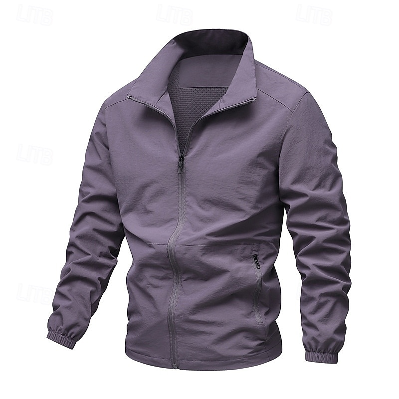 Per uomo Giacca Leggera Giacca Casual Casuale Quotidiano Sport Tasca Primavera Autunno Semplice Streetwear Elegante Collo alla coreana Regolare Nero Blu marino Cachi Verde militare Grigio scuro Giacca del 2026 a $34.99 –P15