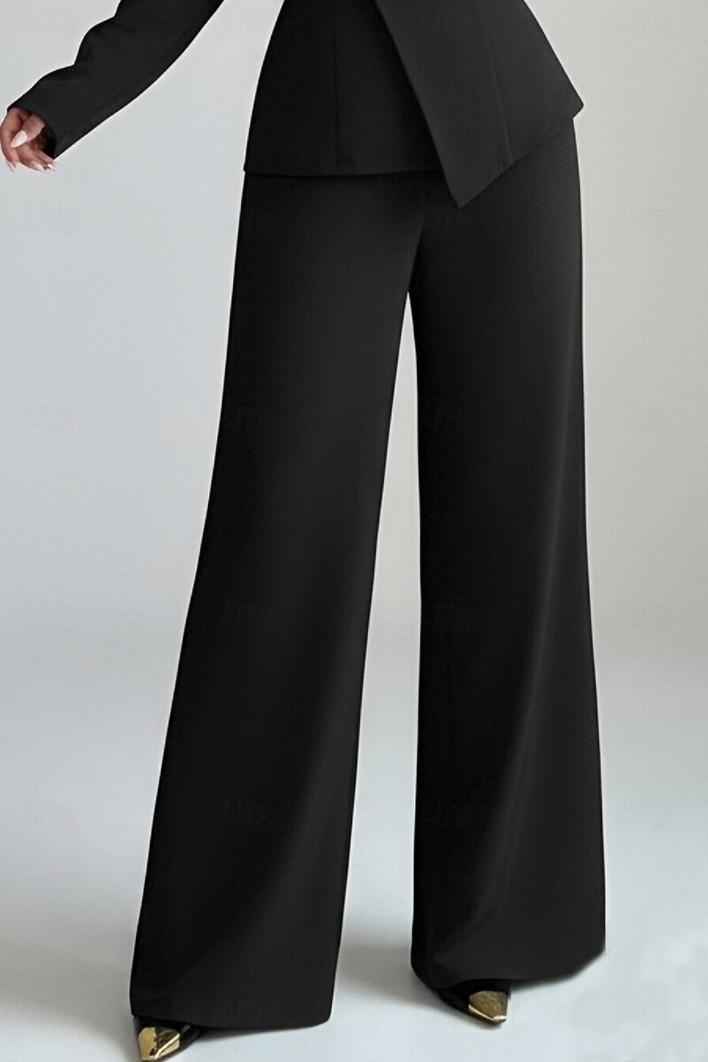 Women's 2 Pieces Suits Two Piece Business Wedding Guest Stretch Fabric Elegant Simple Tuxedo Long Sleeve V Neck Peak Lapel Single Breasted One-button 2026 - $178.99 –P6