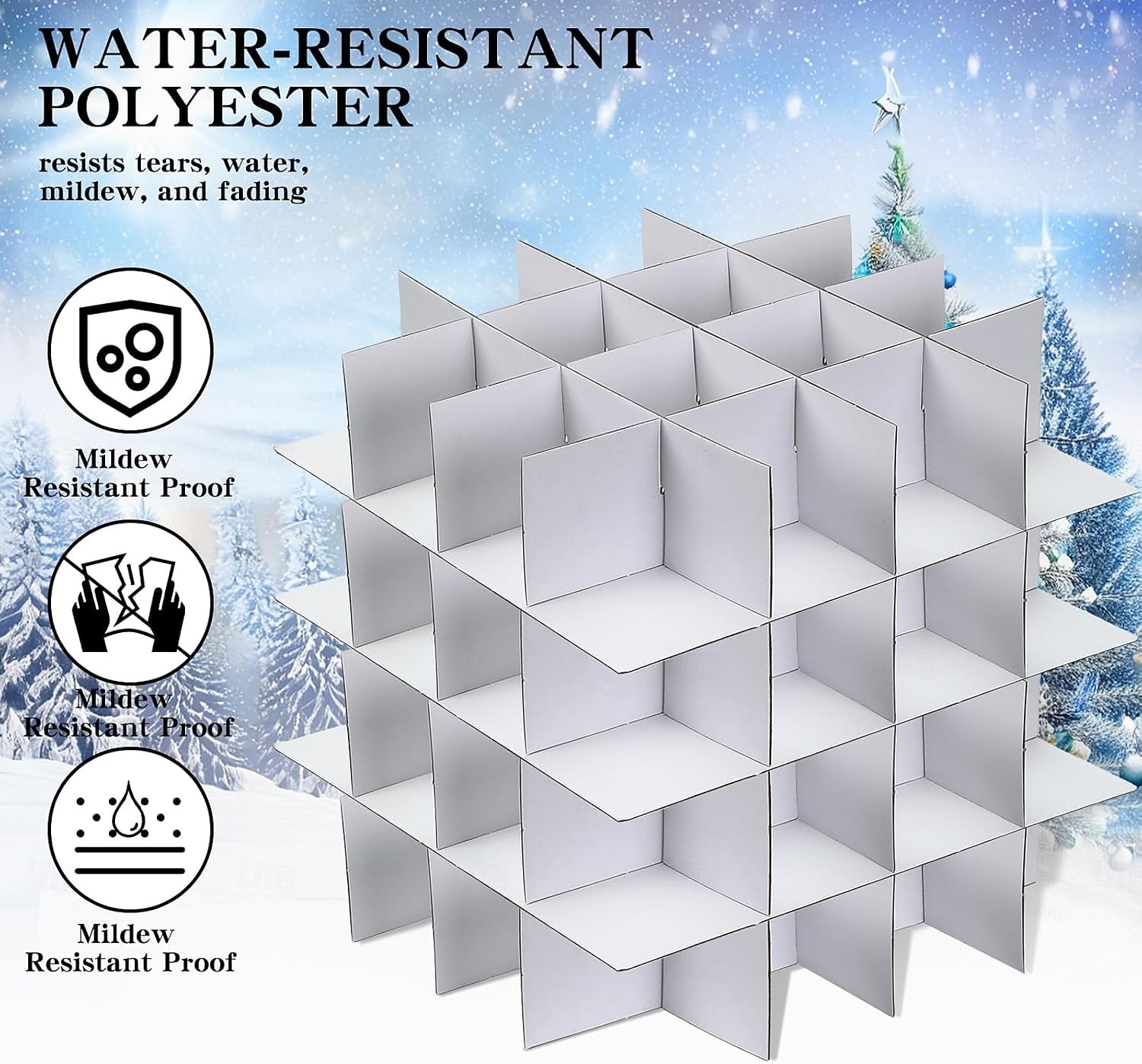 karácsonyfa gömb szervező dísztároló konténerek, dísztároló doboz kemény műanyag tartályok, amelyek akár 64 ünnepi díszt is tárolhatnak 2026 - $21.99 –P2