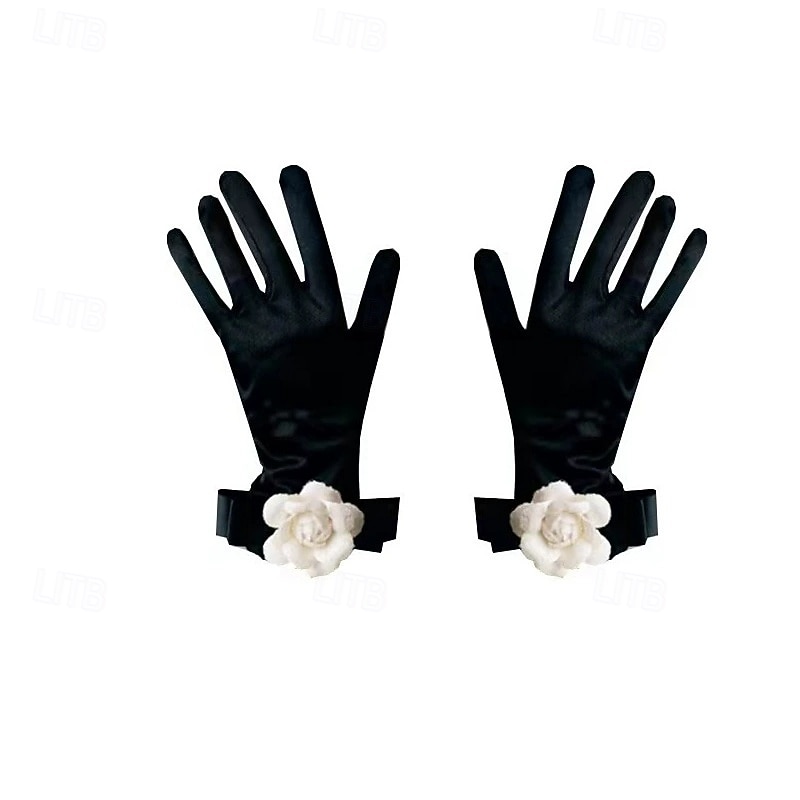 Terylene Wrist Length Glove Elegant / Stylish With Floral / Pure Color Wedding / Party Glove 2026 - $17.49 –P1