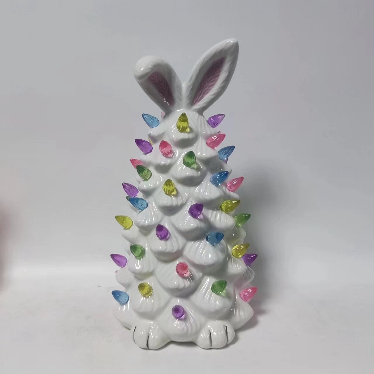 Easter Ceramic Rabbit Tree Lights AAA Battery Indoor/Outdoor Bedroom Bedhead Party Living Room Dining Room Desktop Decoration Light 24.5 * 14CM 2026 - $27.99 –P13