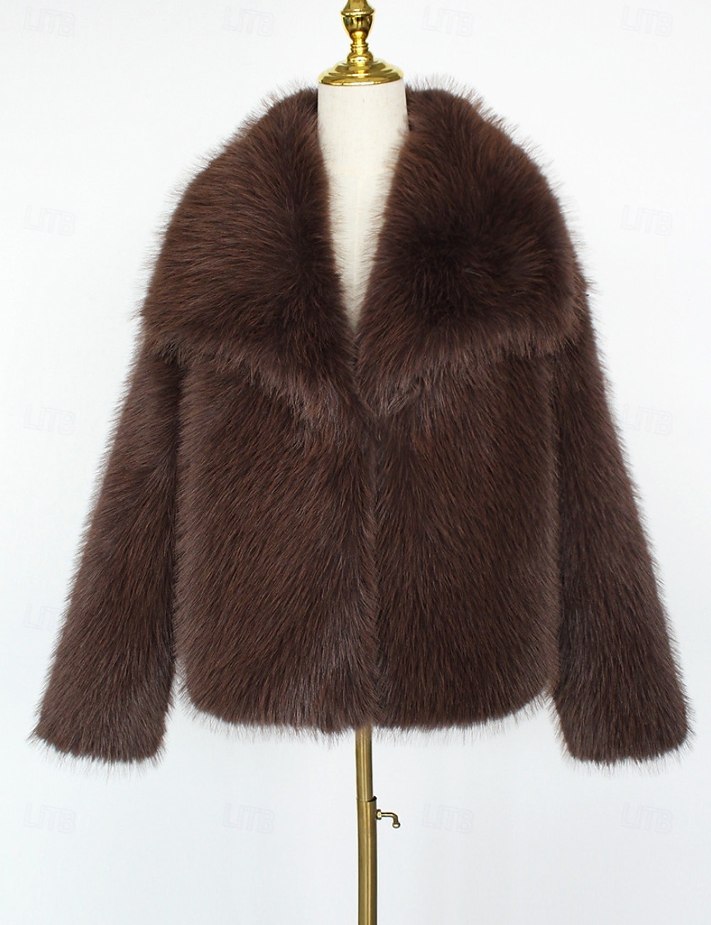 Kunstpelz-Umhänge Damenumhang Elegant Langarm Kunstpelz Hochzeit Schals Mit Unifarbe Für Party Herbst 2026 - $54.99 –P7