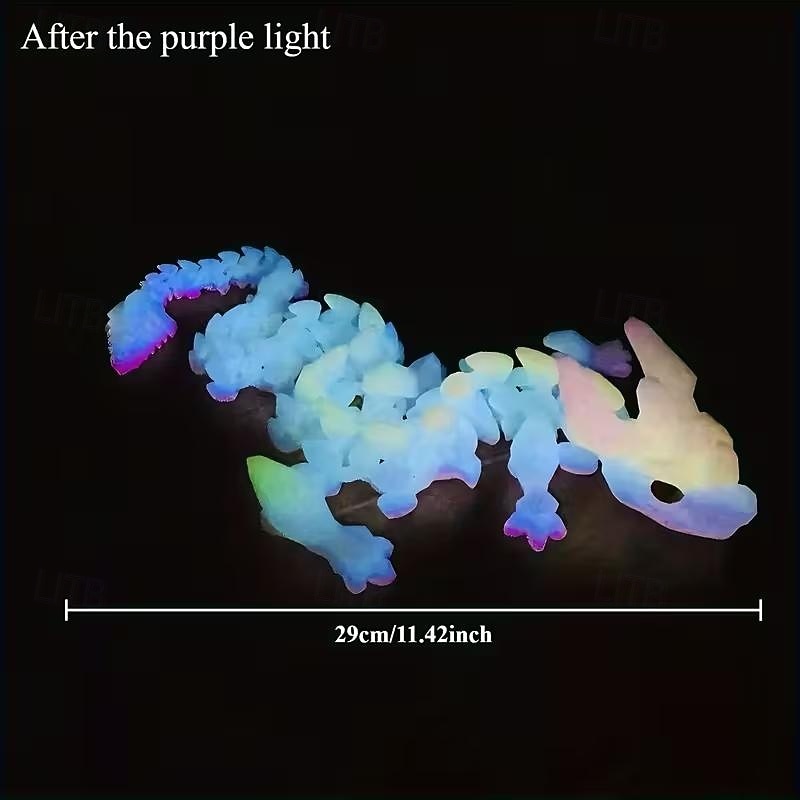 3D nyomtatott, artikulált, sötétben világító kristálysárkány tojással, nagy, beállítható, gyűjthető figura húsvétra, halloweenre, partikra, lakberendezésre, születésnapi és karácsonyi ajándékokra, 2026 - $17.99 –P1