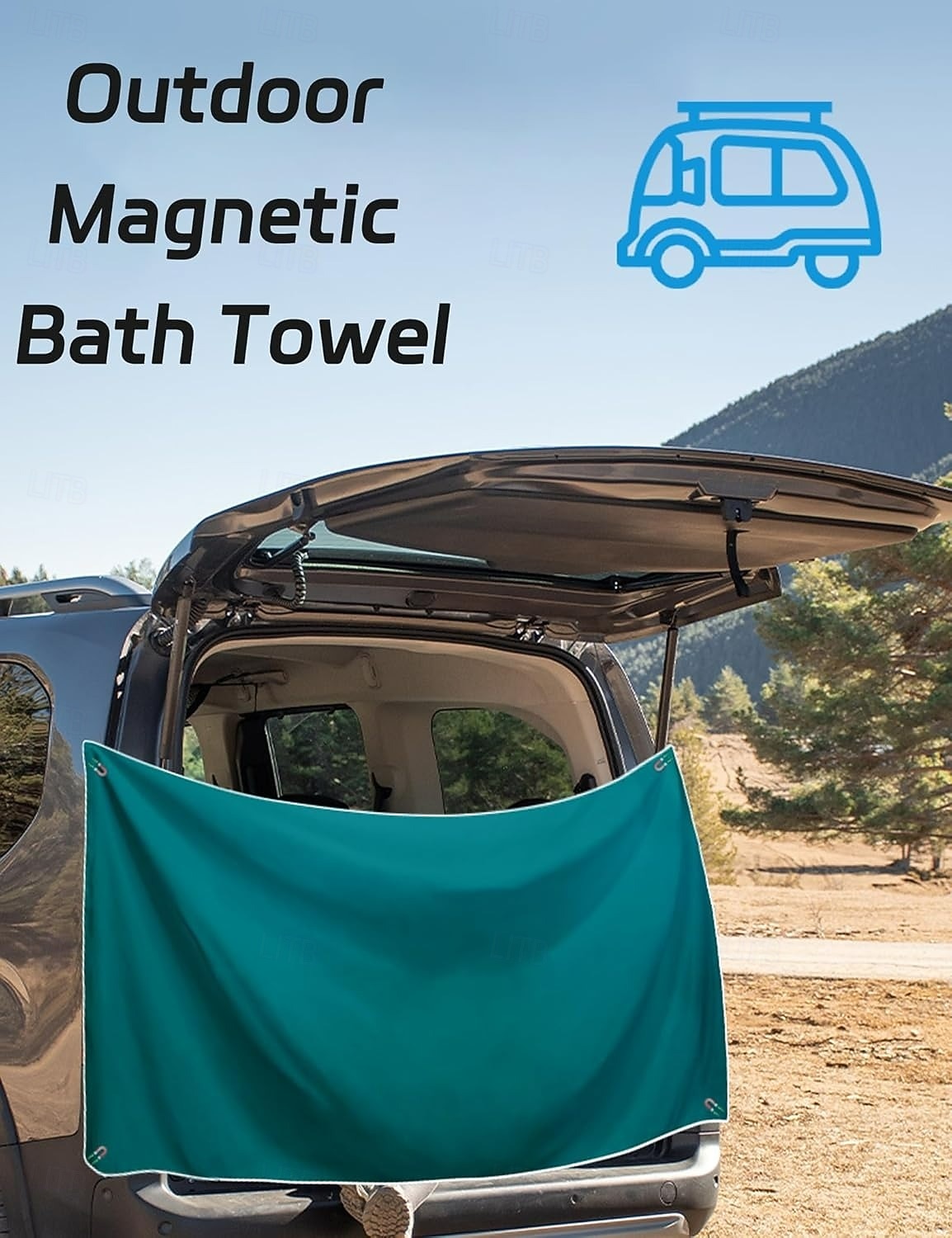 asciugamano da bagno oversize in microfibra ad asciugatura rapida con chiusura magnetica, super assorbente e resistente alla sabbia, perfetto per spiaggia, piscina, viaggi, palestra e campeggio del 2026 a $49.99 –P3