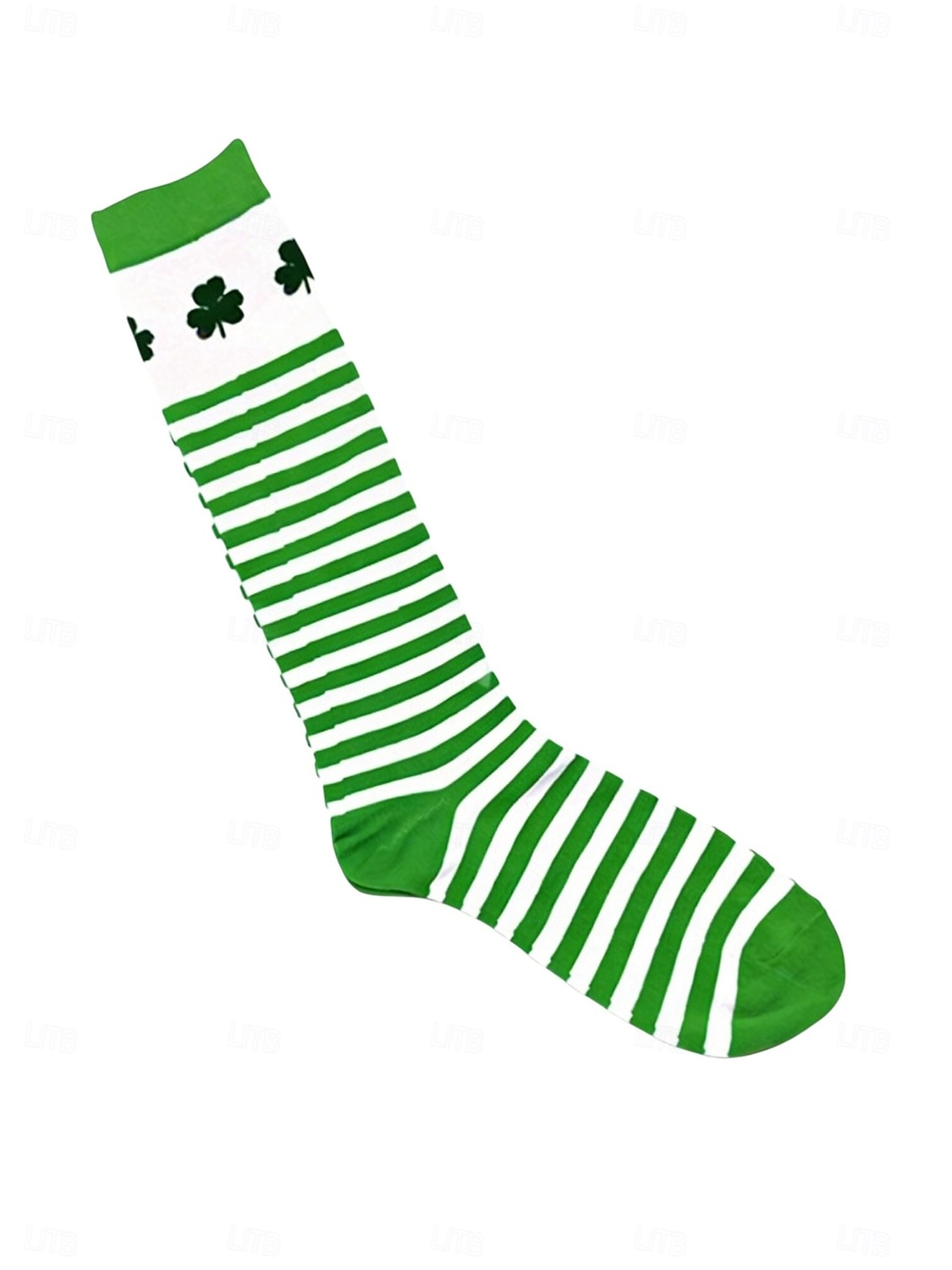 Calcetines de rayas verdes para hombre con diseño de trébol para el Día de San Patricio: perfectos para ocasiones festivas y celebraciones. 2026 - $9.99 –P4