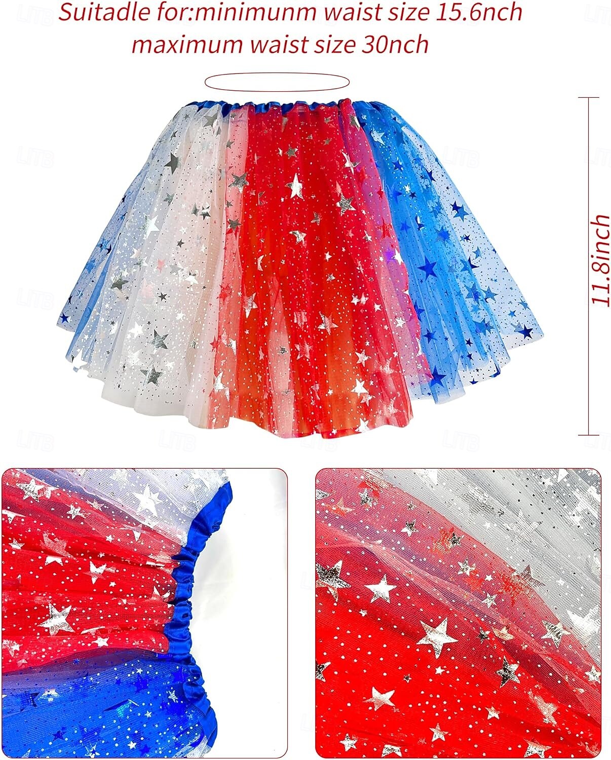 250e jubileum VS Schijf Jaren '80 Onderrok Tutu Onder rok met accessoires Kostuum Dames Carnaval 2026 Carnavalskostuum Halloween Carnaval Maskerade Independence Day 4 juli Kinderen Rok Kousen Meer 2026 - $29.99 –P6