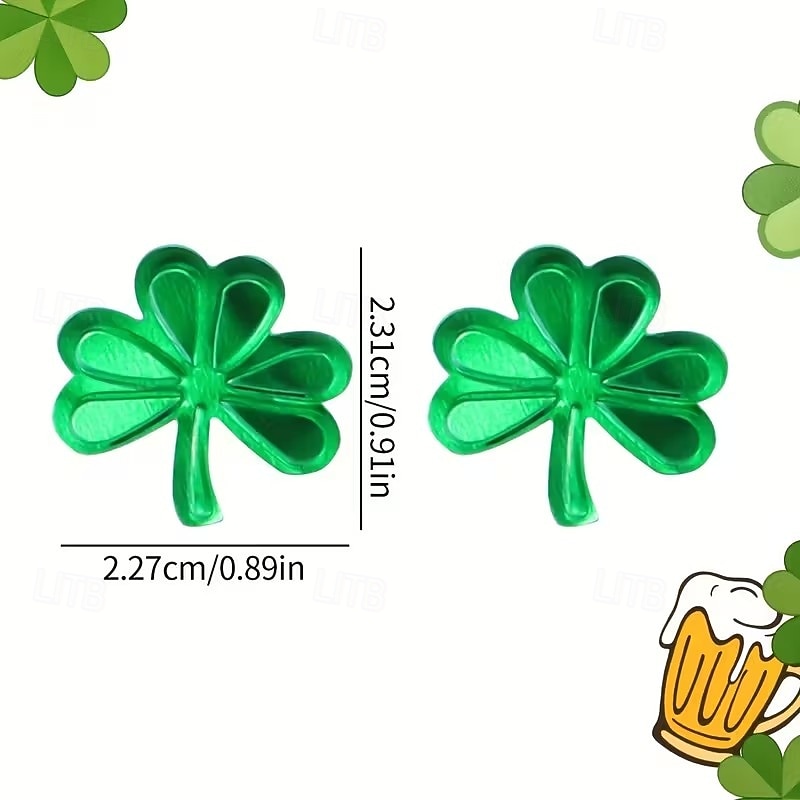 2026年 150個 聖パトリックの日のシャムロック紙吹雪デコレーション、グリーンメタリックホイルシャムロックテーブル紙吹雪グリッターラッキークローバーシャムロックスパンコール、聖パトリックの日のパーティーホームデコレーション用、100g  コレクション – $9.99 –P6