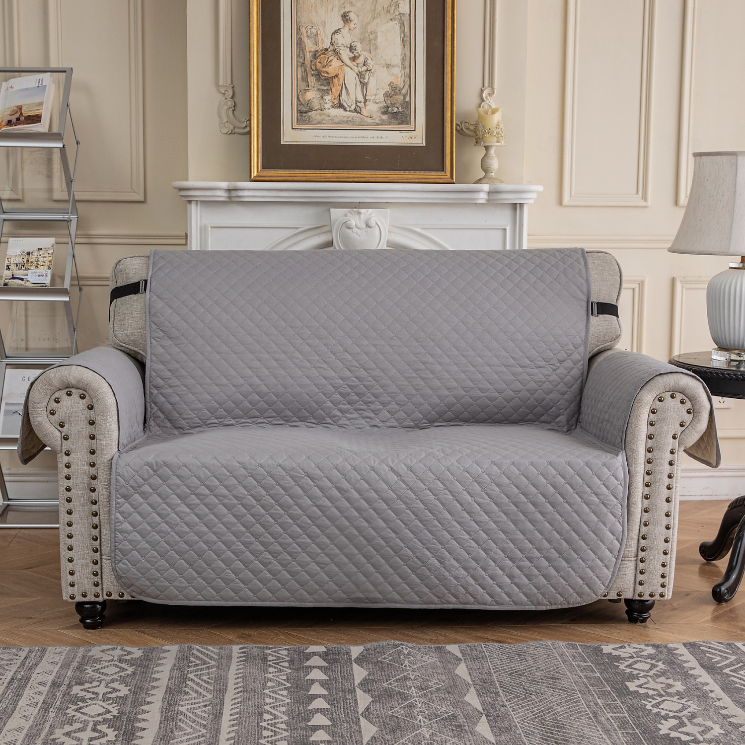 Funda de sofá acolchada elástica e impermeable, apta para mascotas, funda protectora de cojín para el hogar, sala de estar, regalo para dueños de mascotas 2026 - $46.99 –P8