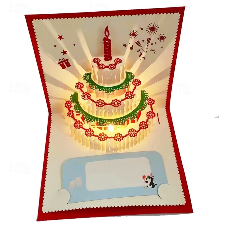 Geburtstagskarten, Feuerwerk, Pop-up-Torte, Licht- und Musikeffekte, Geburtstagsgeschenke, Dekorationen, Valentinstagsgeschenke, Vatertagsgeschenke, Muttertagsgeschenke 2026 - $28.79 –P10