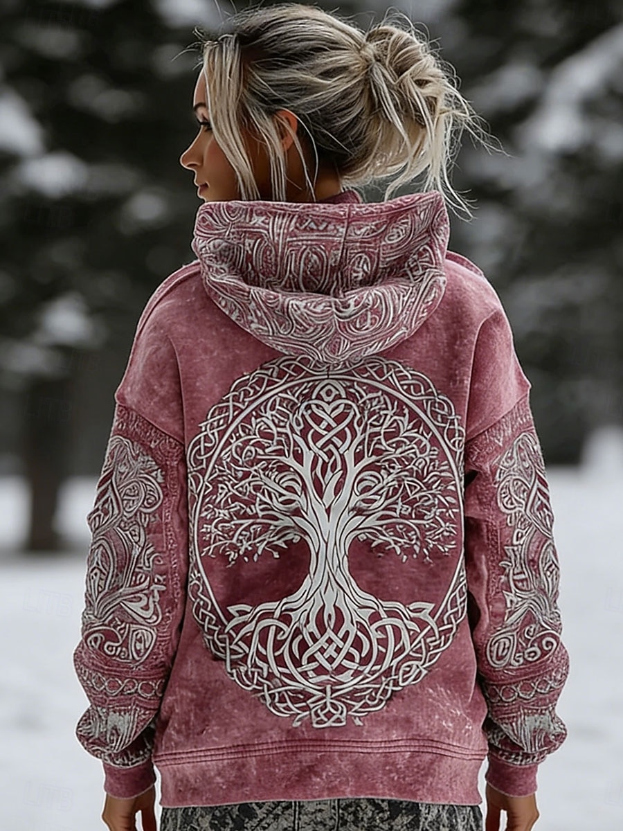 Femmes Sweat à capuche Imprimé Graphique Géométrique Tribal Occasionnel manche longue À capuche Hauts Réguliers Occasionnel Tenue de soirée Rue Bleu Rose Claire Printemps Automne Hiver de 2026 ? $35.99 –P2