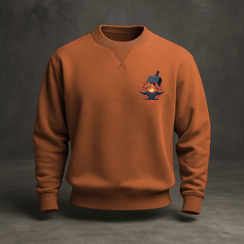 Amerikas 250-årsjubileum Herr Tröja Rund hals Blå Ljusblå Svart Gul Grön Vinter Vår & Höst Designer S M L XL 2XL 3XL 2026 - $31.99 –P6