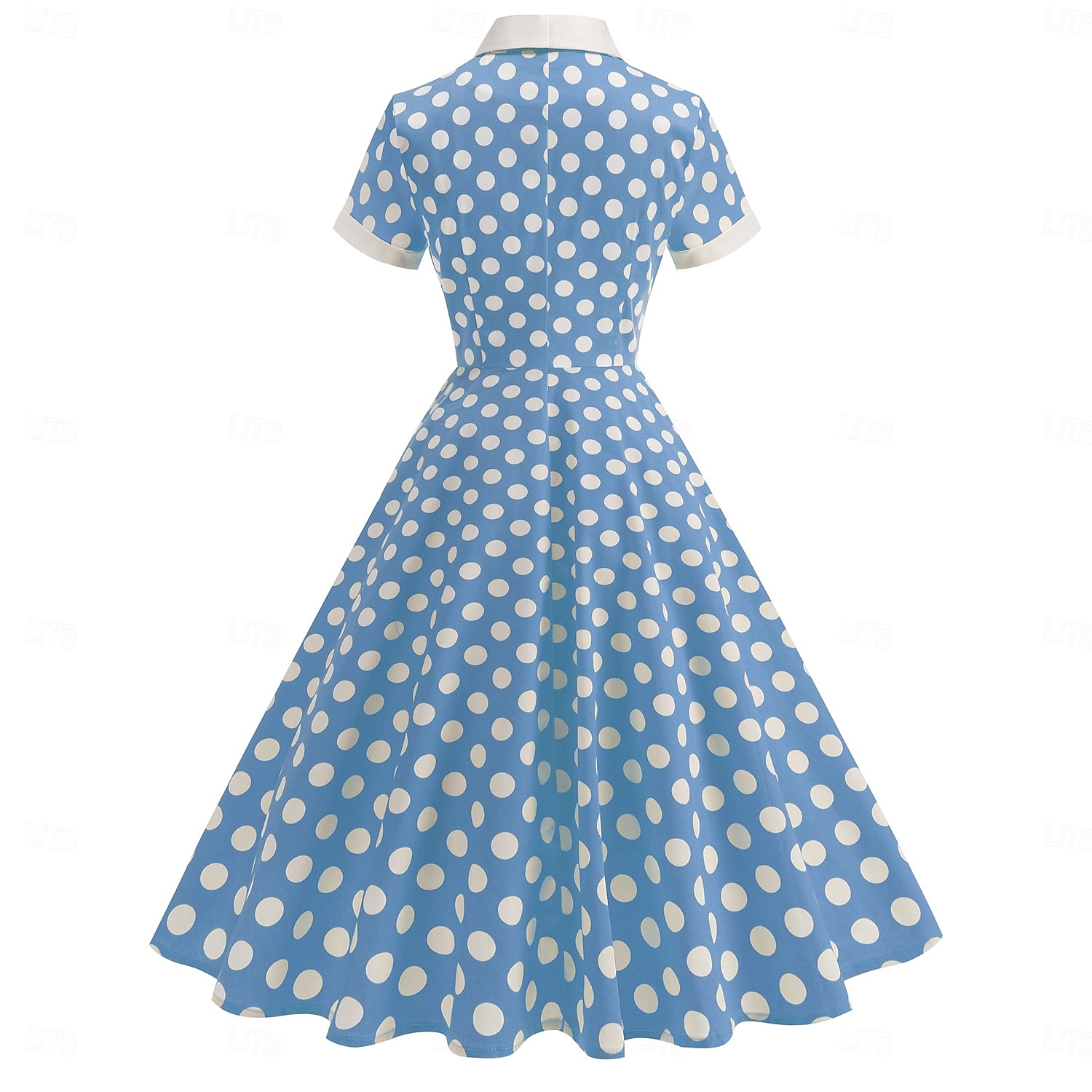 1950-es Retró Rockabilly Déli Swing ruha Flare ruha Rövid ujjú Pöttyös Karcsúsított Jelmez Női Farsang Valentin nap Hétköznapi Hazaérkezés Retro témájú buli Felnőttek Ruha Tavaszi nyár 2026 - $55.99 –P9