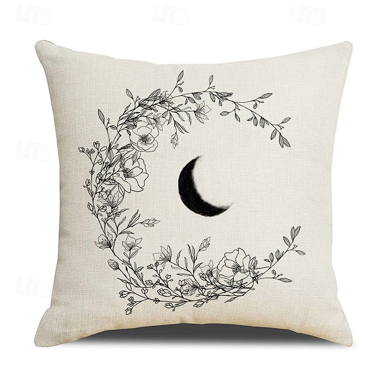 Housse de coussin décorative pour l'Aïd el-Fitr, imprimé croissant de lune sur une seule face, décoration pour les fêtes du Moyen-Orient, coussin polyvalent pour canapé, salon et salle de prière, de 2026 ? $12.99 –P2