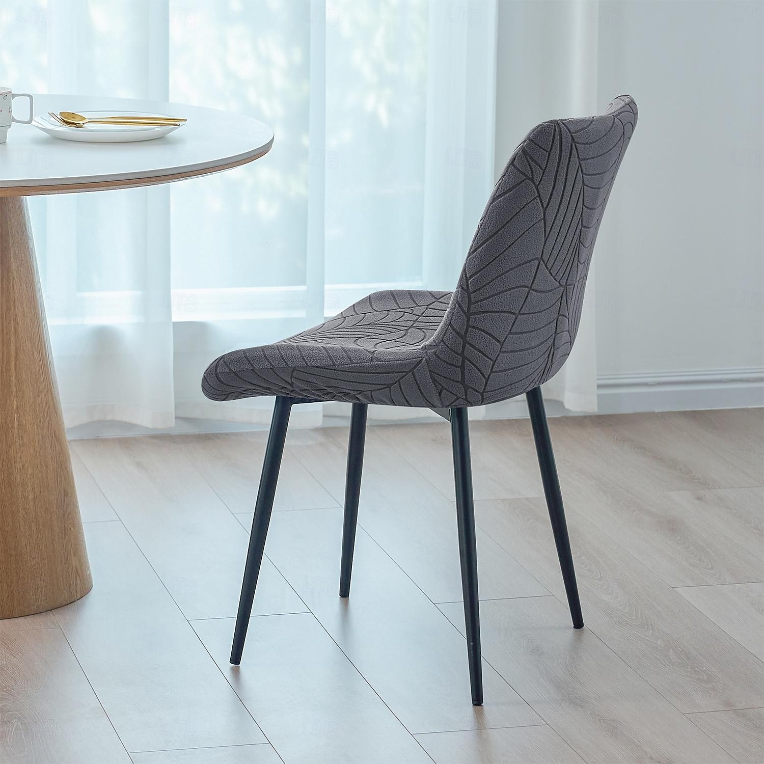 jacquard-ruokailutuolin päällinen, 1 kpl joustava pestävä kangaspäällinen kotikeittiöön, hotellijuhliin 2026 - $15.49 –P5