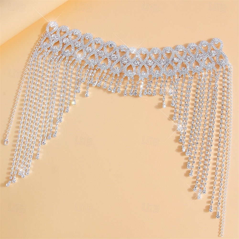 Samba Kiegészítők Csillogó Rhinestone Oszlopos Fejdísz - Ezüst Kristály Homloklánc Gatsby Esküvői Maszkabál Kiegészítő Előadói Jelmez 2026 - $24.99 –P4