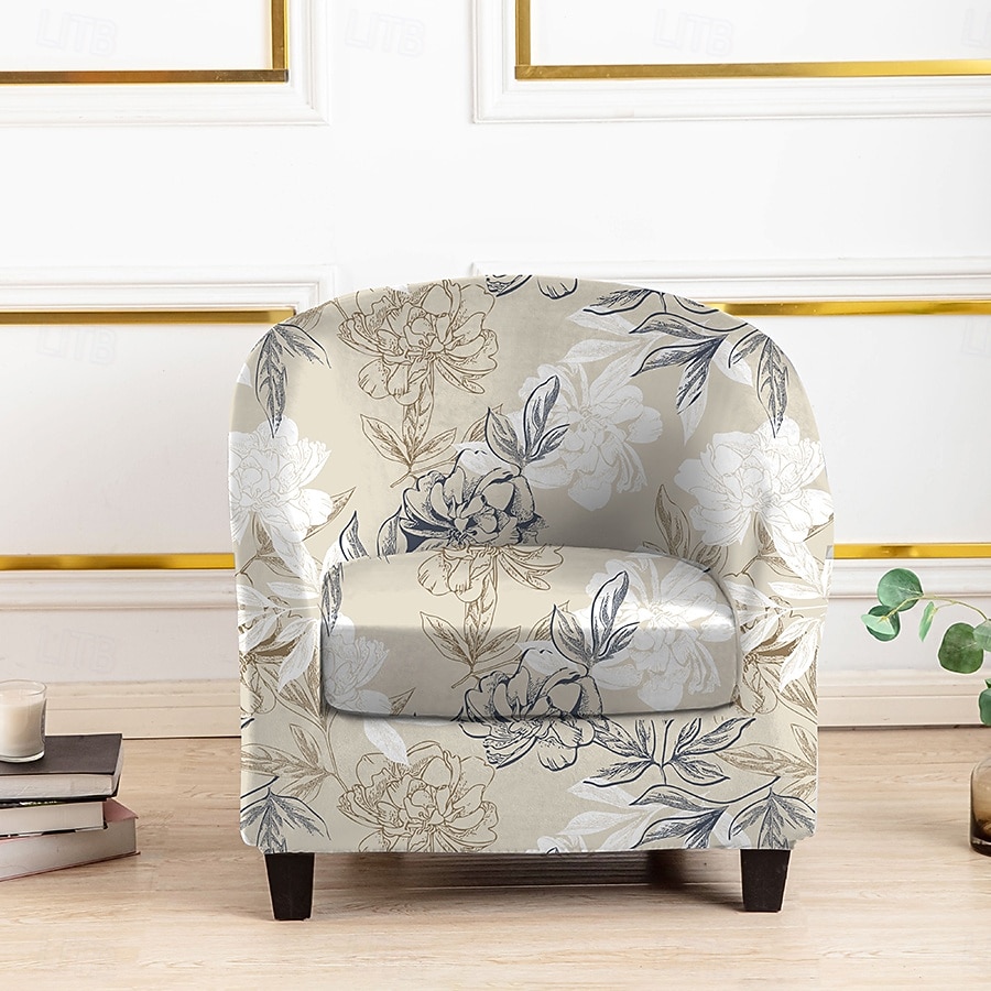 Club Chair Cover Striped, Plant, and Geometric Printed Polyester Slipcovers for Living Room, Bedroom, and Home Office 2026 - $73.99 –P1