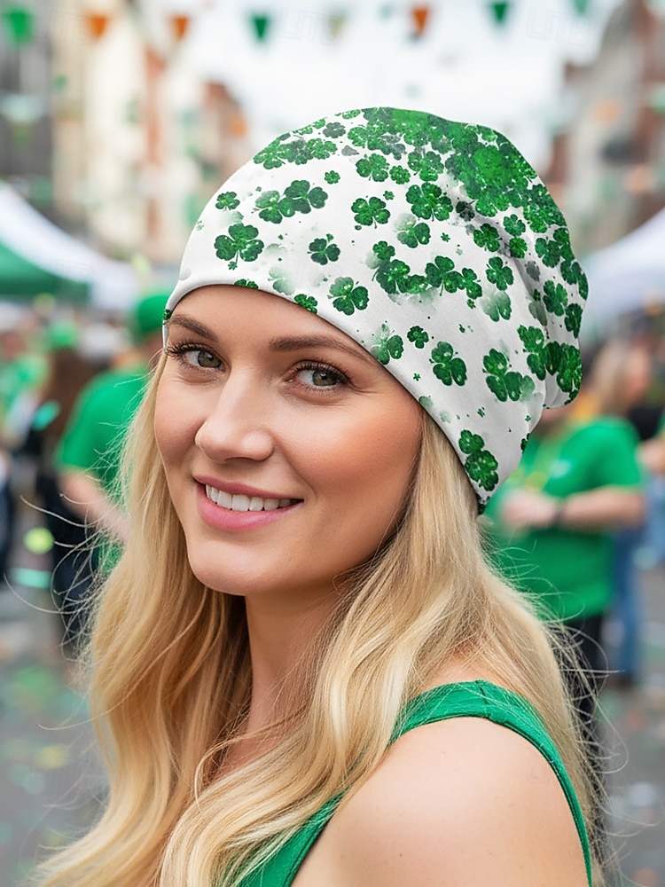 berretto da donna per il giorno di San Patrizio, misto cotone e poliestere, vari modelli con trifogli e grafiche festive, perfetto per le feste e per l'uso quotidiano del 2026 a $11.99 –P3