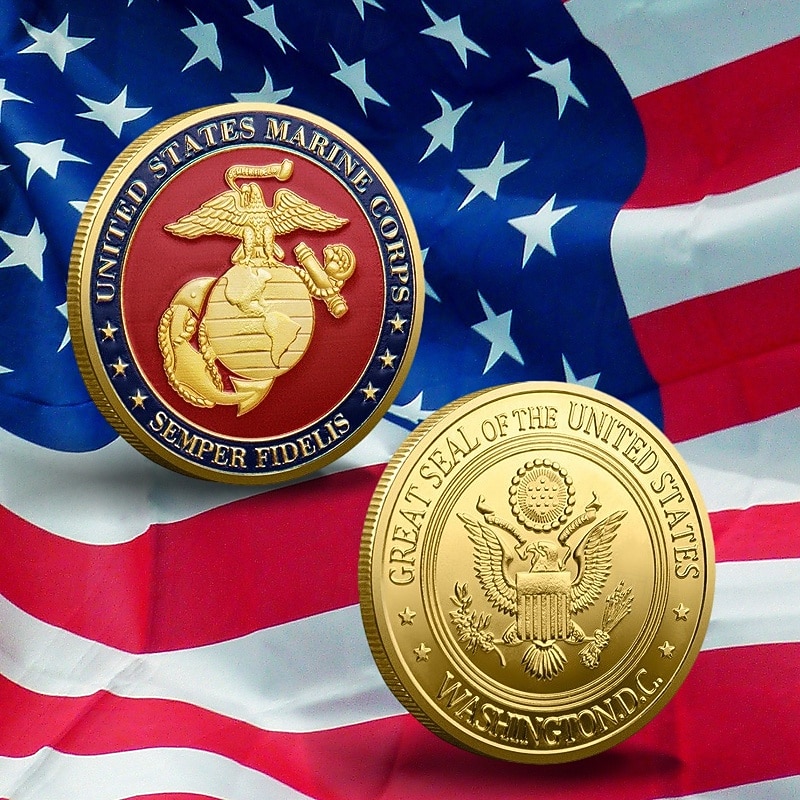 Moneda Conmemorativa del Cuerpo de Marines de EE.UU. – Moneda de Desafío Militar de Arte de Hierro del 250.º Aniversario de los Estados Unidos Medalla Coleccionable de Metal para Marines y Regalos 2026 - $15.99 –P1