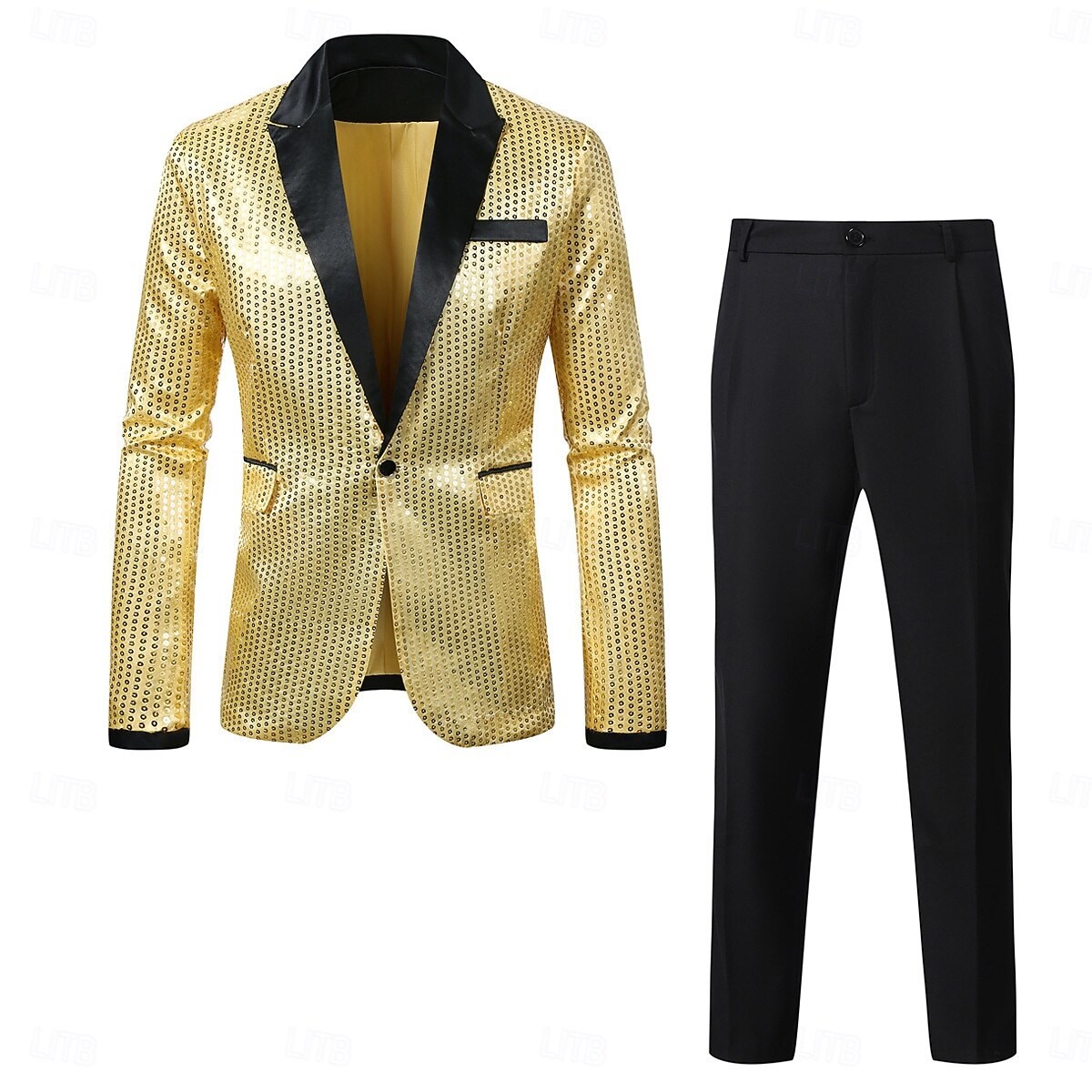 Disco 1980s Pants Outfits Suits & Blazers Long Sleeves Sequins Fancy Dress Men's Carnival Costume Halloween Carnival Masquerade Club Pride Parade Pride Month Adults' Coat Pants All Seasons 2026 - $86.99 –P2
