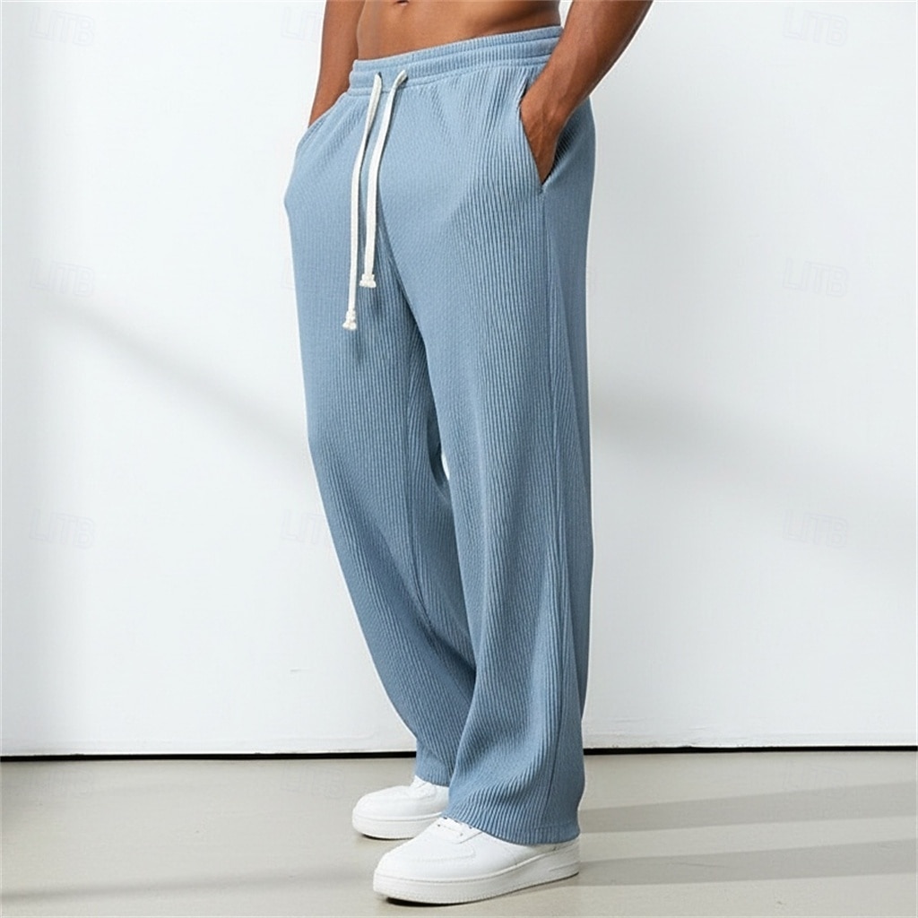 Per uomo Pantaloni da tuta Pantaloni da Tuta a Gamba Larga Pantaloni Pantaloni in velluto a coste Pantaloni casual Coulisse Elastico in vita Semplice Comodità Traspirante Lunghezza intera Casuale del 2026 a $22.99 –P1