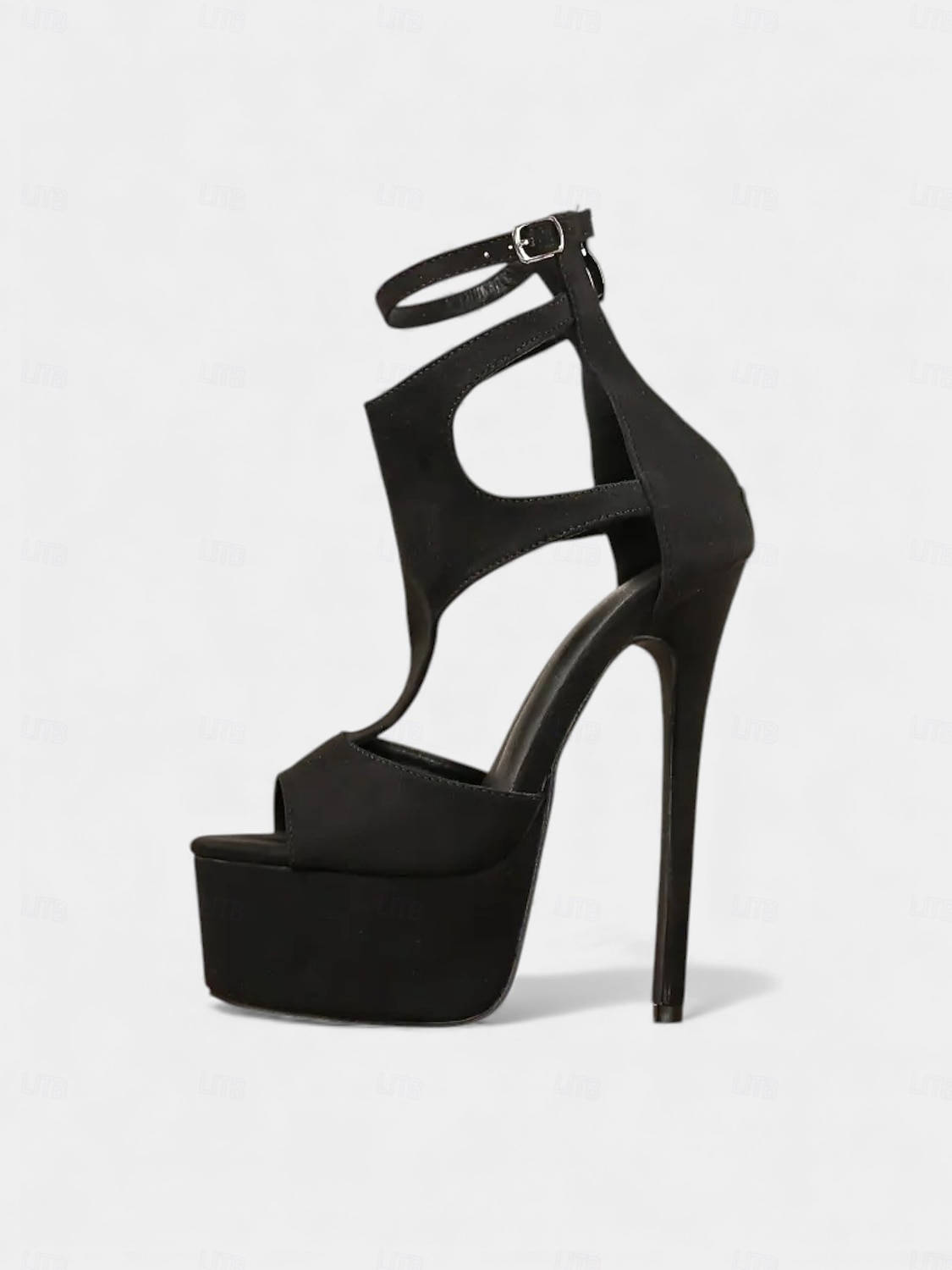 sandali con tacco a spillo da donna - sandali con plateau alto e punta aperta, cinturino alla caviglia con intaglio, stile sexy per le feste &eventi del club del 2026 a $54.99 –P1
