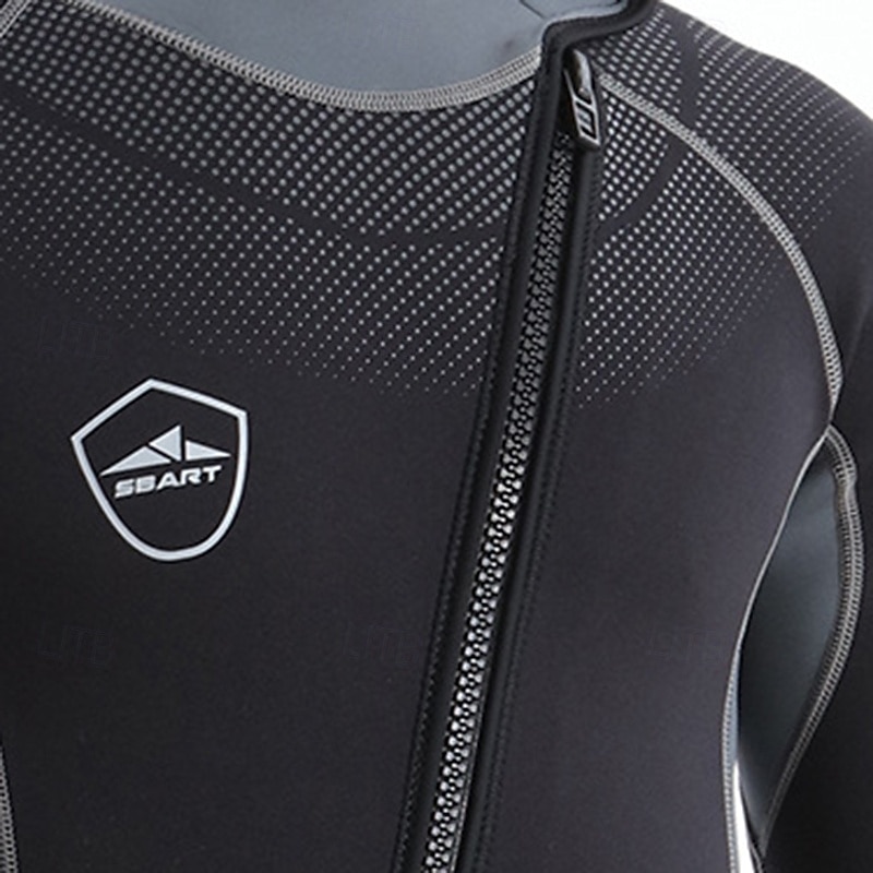 Men's 1.5mm Neoprene Diving Suit Full Wetsuit Rash Guard Stretchy Long Sleeve Front Zipper - Surfing Snorkeling Scuba Patchwork Winter 2026 - $75.99 –P10