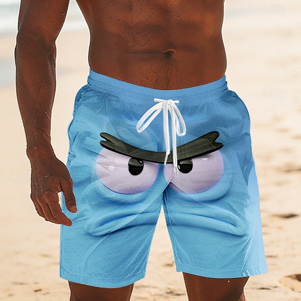 Hombre de impresión en 3D Dibujo 3D Cara humana Boxers de Natación Pantalones de Natación Pantalones de Surf Media cintura Gracioso Hawaiano vacaciones en la playa Bolsillos laterales Forro de malla 2026 - $20.99 –P2
